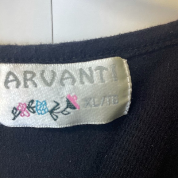 Beading detail black tang top - Picture 3 of 4